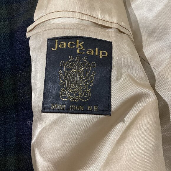 Tommy Hilfiger Men's Plaid Wool Blazer - Green & Navy Check - Classic Fit - Picture 3 of 8